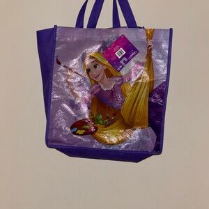 DISNEY RAPUNZEL PRINCESS reusable tote bag 13” x 12” x 6” purple pink